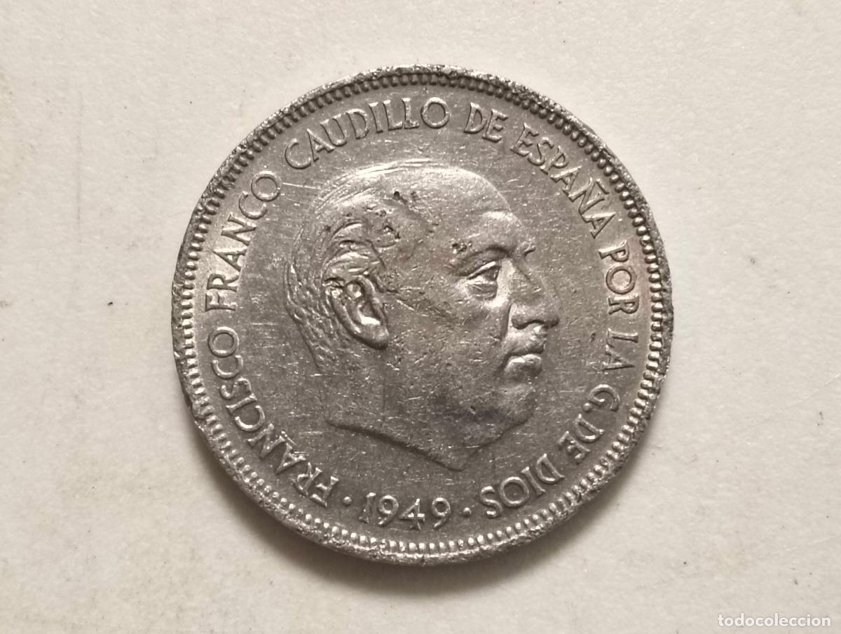 Monedas Franco: MONEDA FRANCISCO FRANCO, 5 PESETAS 1949, ESTRELLA 19