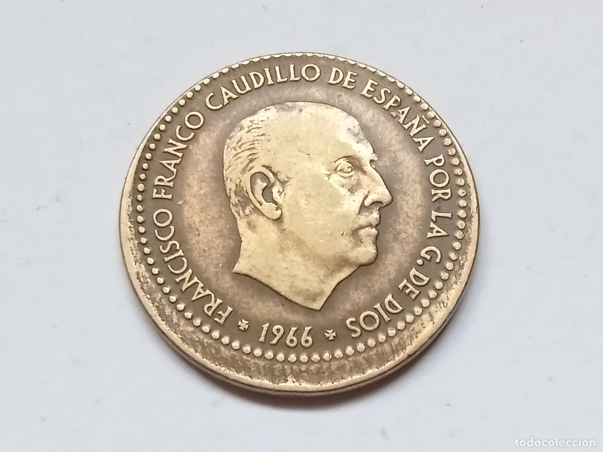 Monedas Franco: ESTADO ESPA&Ntilde;OL 1 PESETA 1966 *19-67 ACU&Ntilde;ACI&Oacute;N DESPLAZADA MBC ESCASA