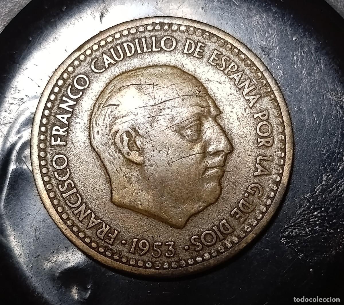 Moedas Franco: Lote Moneda 1 Peseta Franco 1953 Estrella *56