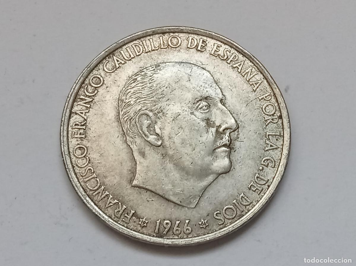 Monedas Franco: ESTADO ESPA&Ntilde;OL 100 PESETAS PLATA 1966 *19-66 MBC+