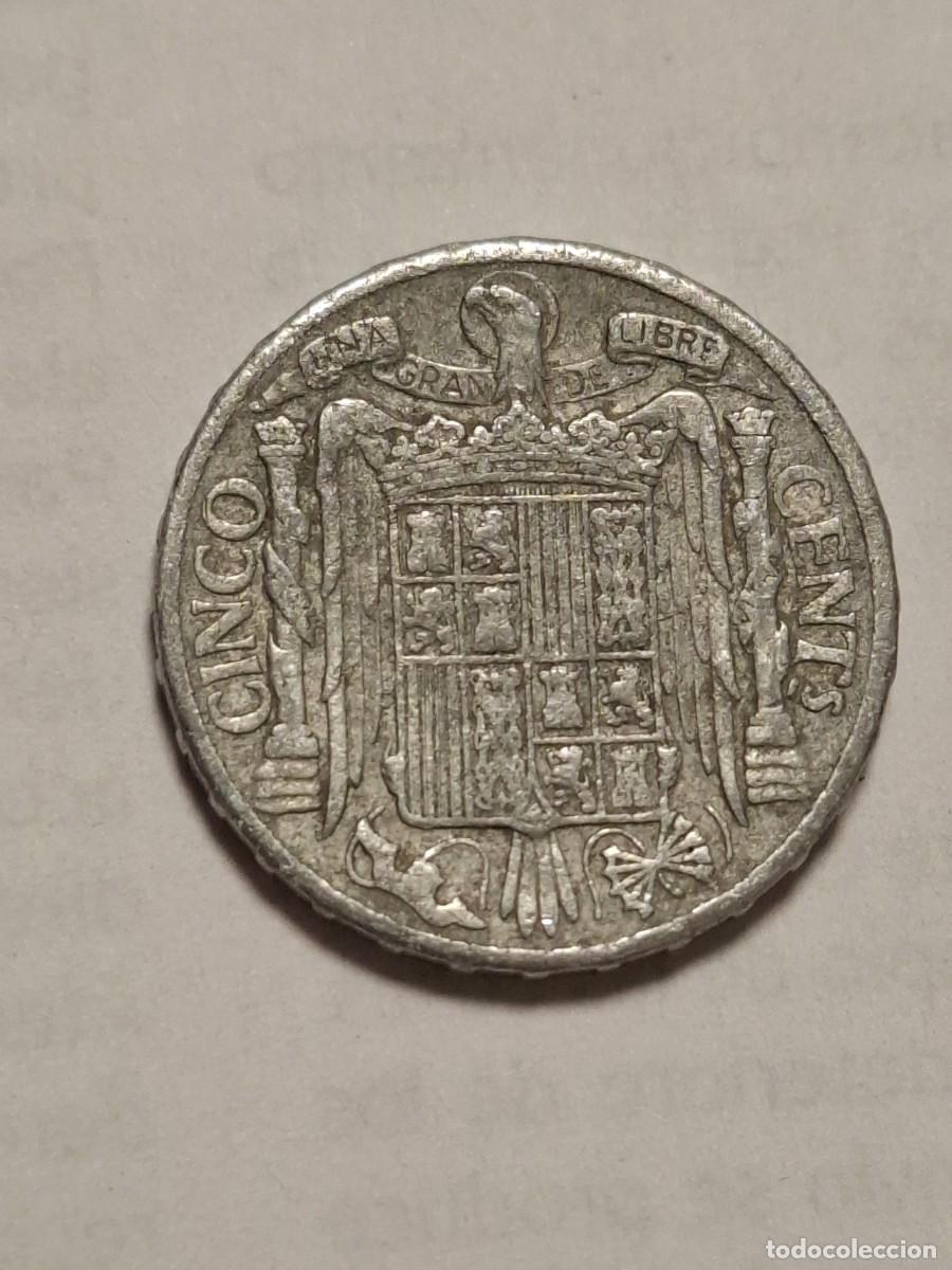Monedas Franco: MONEDA DE 5 C&Eacute;NTIMOS DE 1945 - Foto 2