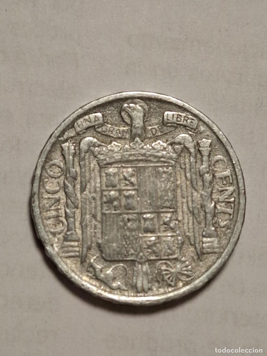 Monedas Franco: MONEDA DE 5 C&Eacute;NTIMOS DE 1945 - Foto 2