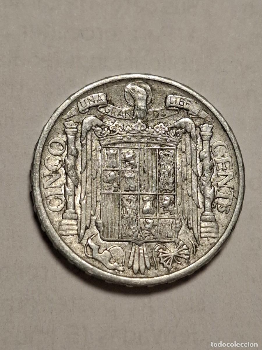 Monedas Franco: MONEDA DE 5 C&Eacute;NTIMOS DE 1945 - Foto 2