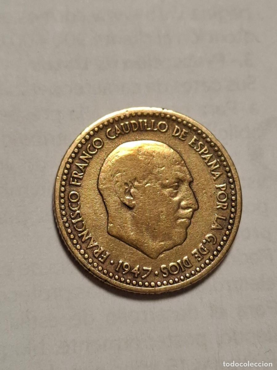 Monete Franco: MONEDA DE 1 PESETA DE 1947*19-49