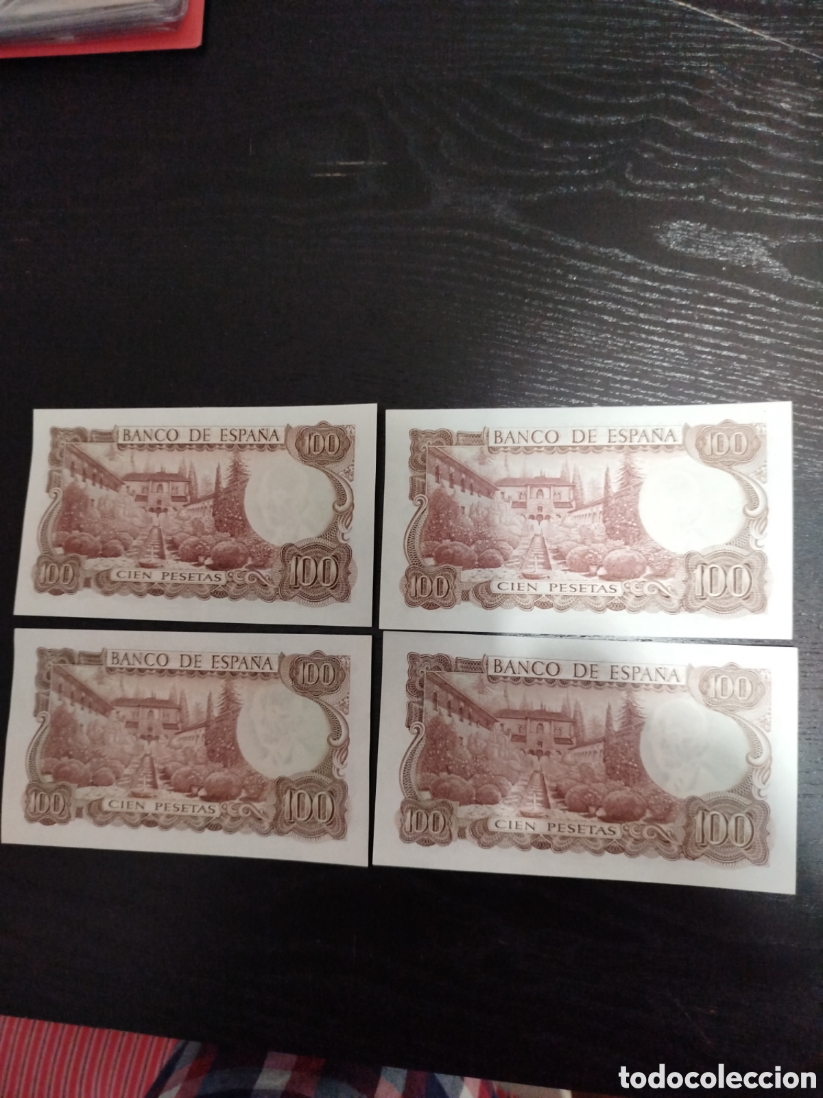 Monedas Franco: 4 billetes de 100 pesetas. Manuel de Falla. - Foto 2