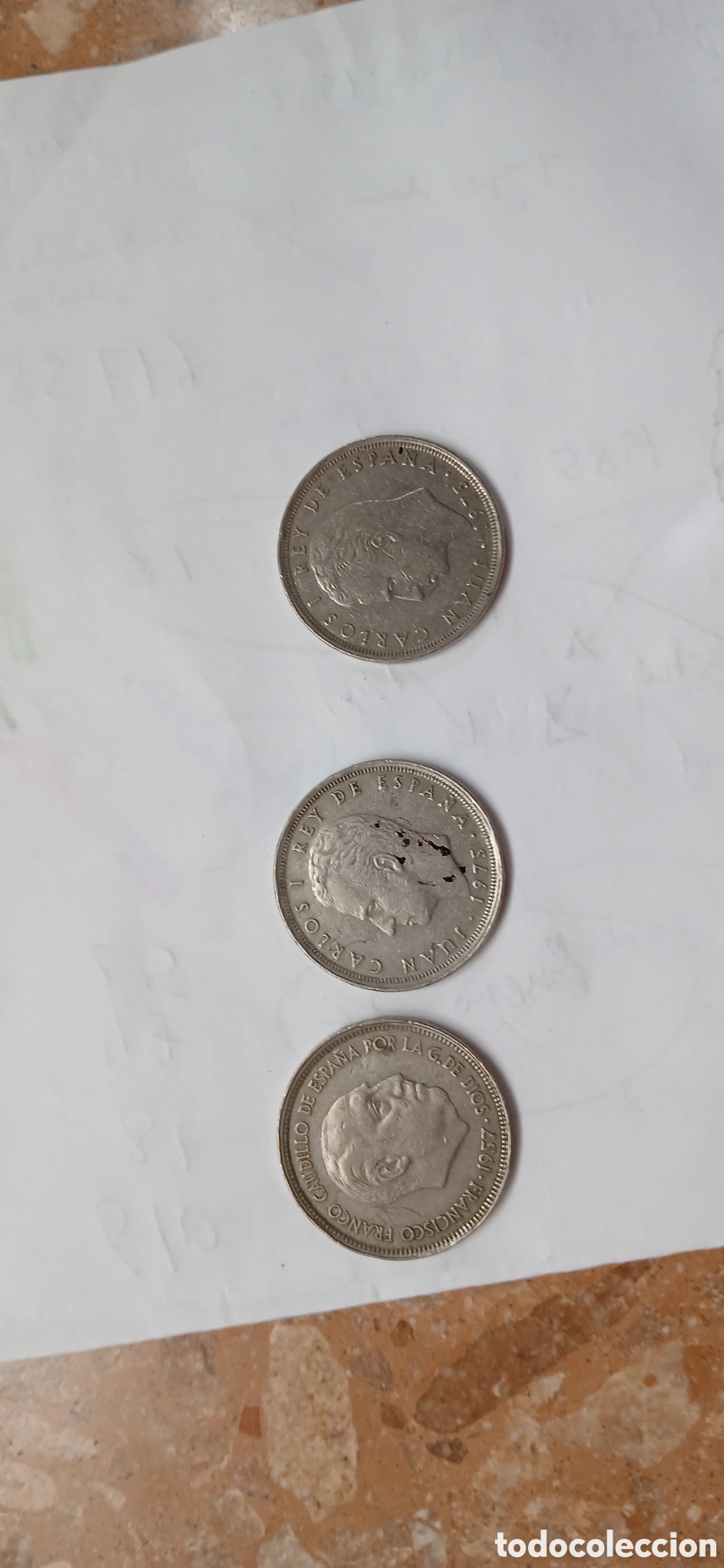 Monedas Franco: 3 monedas de 25 pesetas - Foto 2