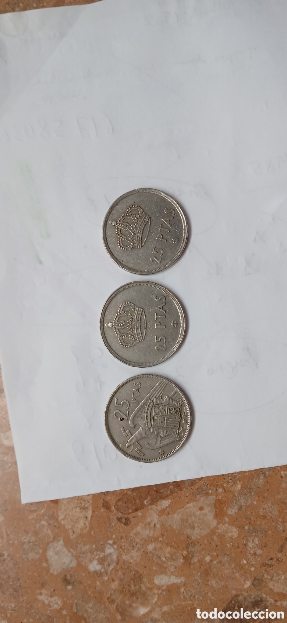 Monedas Franco: 3 monedas de 25 pesetas - Foto 1