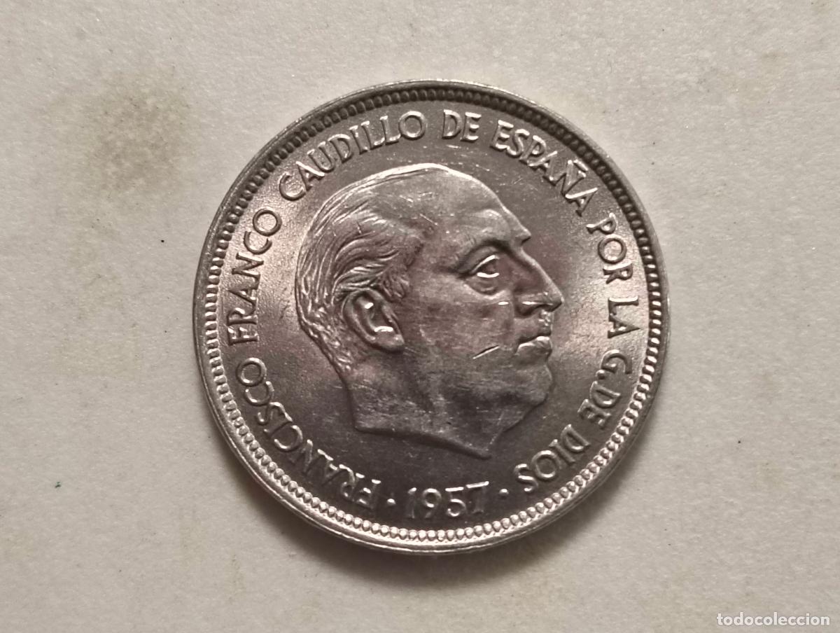 Franco Coins: MONEDA 50 PESETAS, FRANCISCO FRANCO, A&Ntilde;O 1957 ESTRELLA 71