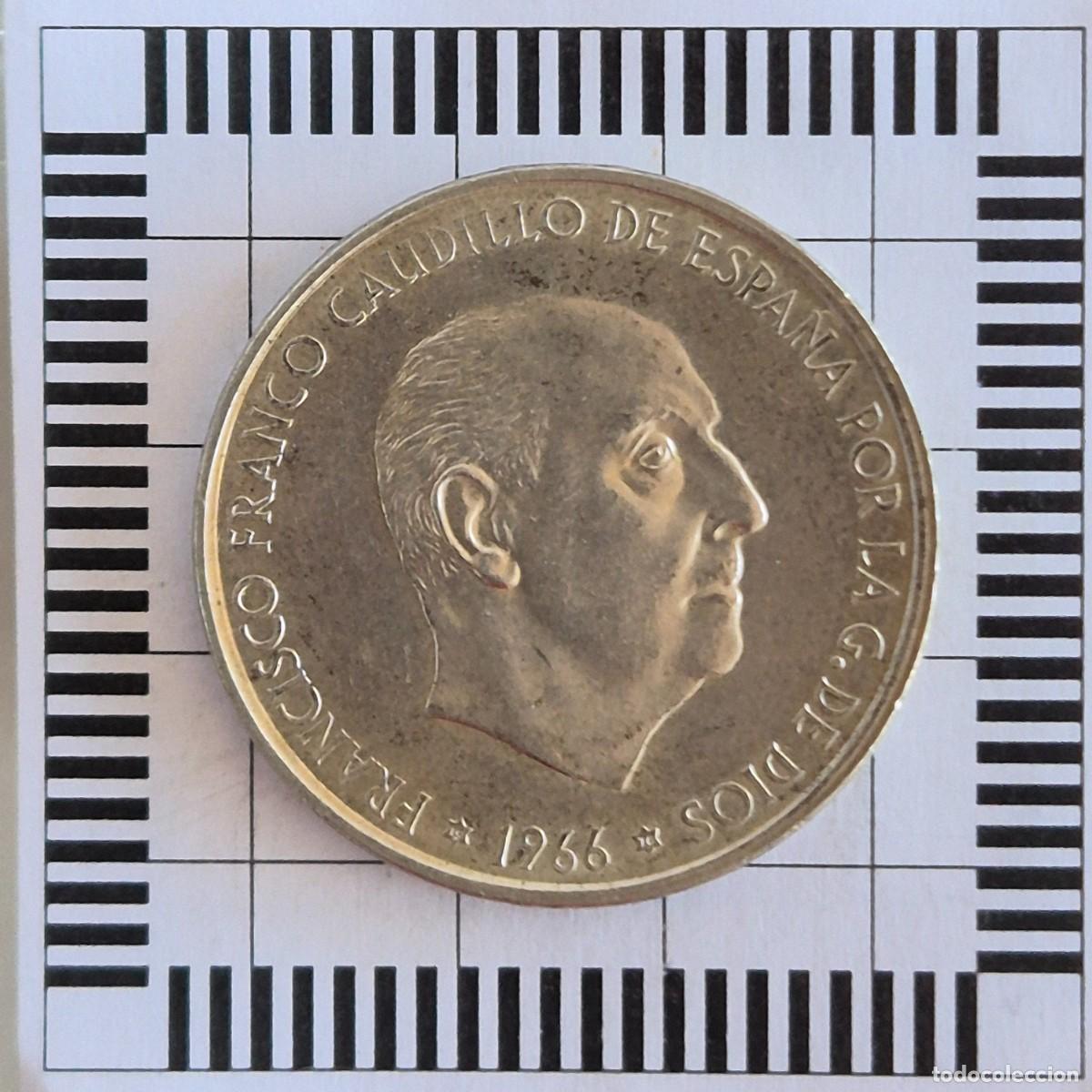 M&uuml;nzen unter Franco: ESTADO ESPA&Ntilde;OL, 100 PESETAS 1966 *70. (KM#797).