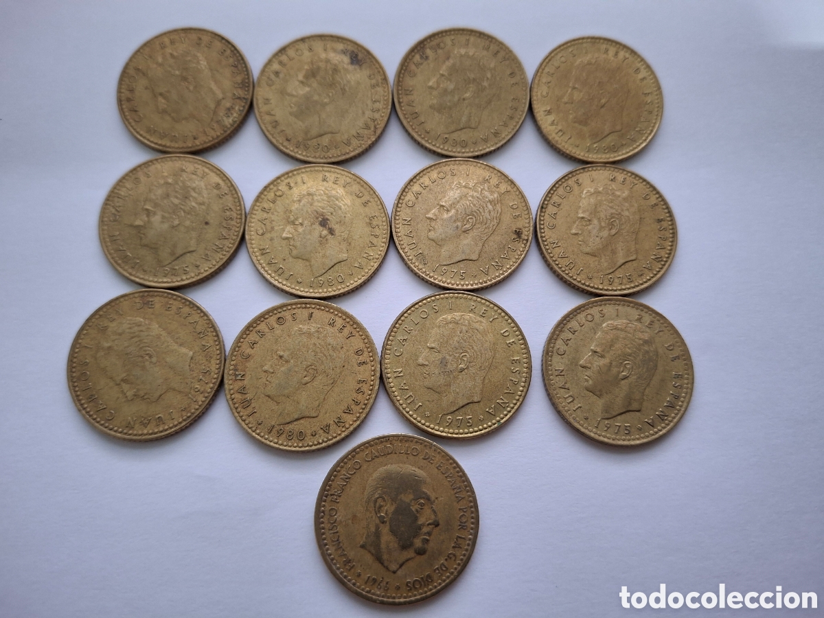 Monedas Franco: 13 moneddas de 1 pesteta - Foto 4