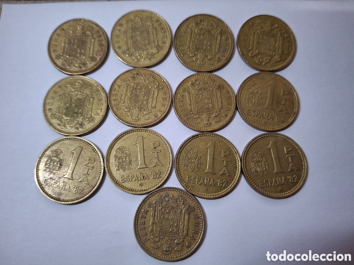 Monedas Franco: 13 moneddas de 1 pesteta - Foto 1