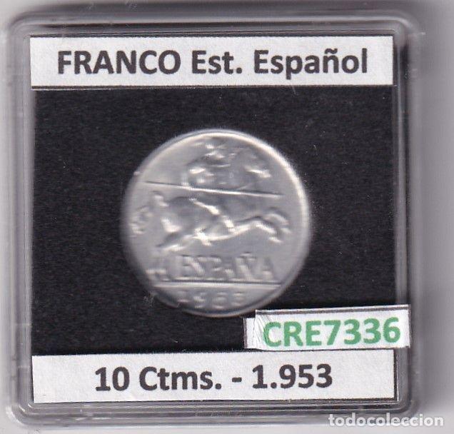 Moedas Franco: CRE7336 MONEDA ESPA&Ntilde;A ESTADO ESPA&Ntilde;OL 10 CENTIMOS 1953