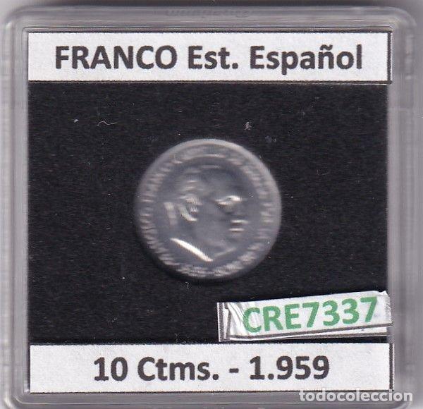 Moedas Franco: CRE7337 MONEDA ESPA&Ntilde;A ESTADO ESPA&Ntilde;OL 10 CENTIMOS 1959