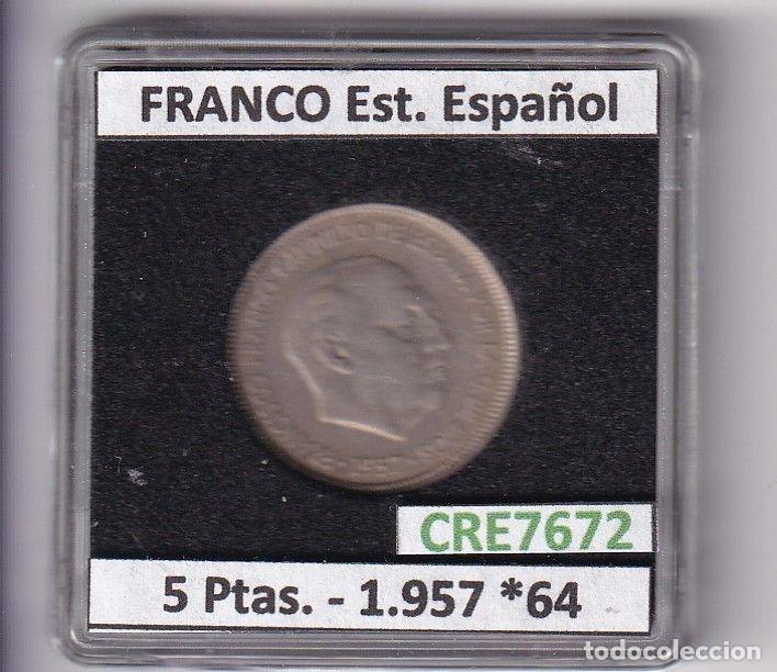 Moedas Franco: CRE7672 MONEDA ESPA&Ntilde;A ESTADO ESPA&Ntilde;OL 5 PESETAS 1957 *64