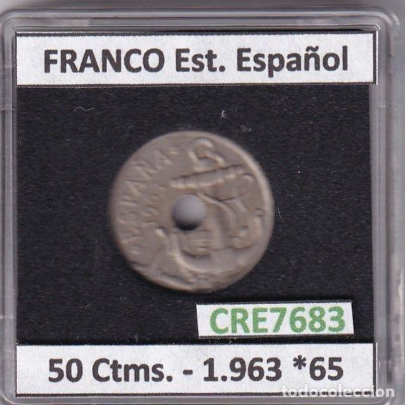 M&uuml;nzen unter Franco: CRE7683 MONEDA ESPA&Ntilde;A ESTADO ESPA&Ntilde;OL 50 CENTIMOS 1963 *65