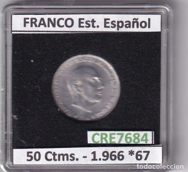 M&uuml;nzen unter Franco: CRE7684 MONEDA ESPA&Ntilde;A ESTADO ESPA&Ntilde;OL 50 CENTIMOS 1966 *67