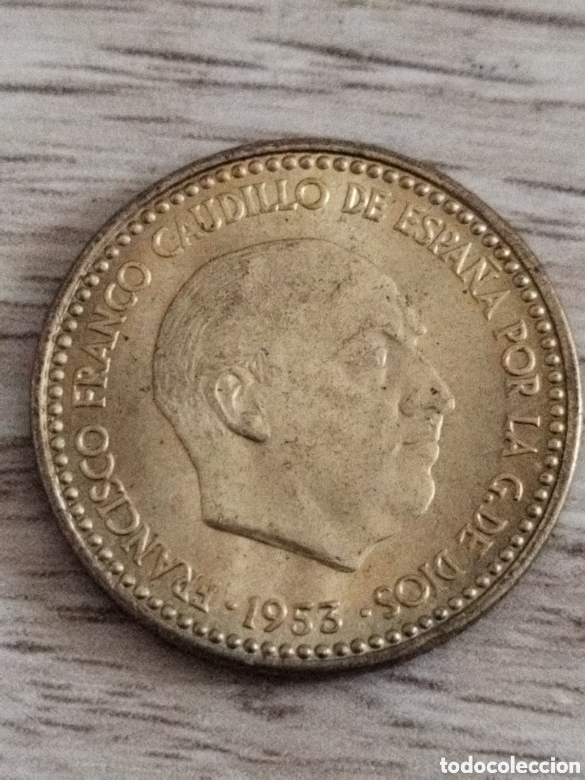 Franco Coins: Espa&ntilde;a, moneda de 1 peseta de 1953 (19-56) SC