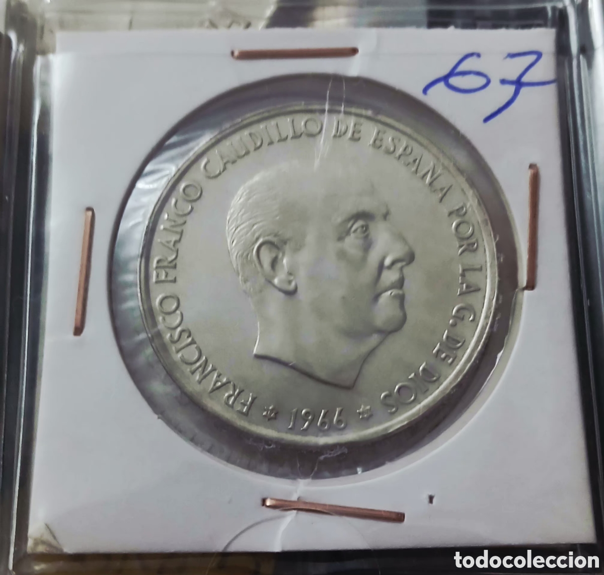 M&uuml;nzen unter Franco: MONEDA DE PLATA 100 PESETAS 1966*67 SIN CIRCULAR