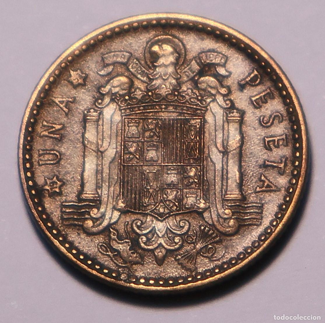 Moedas Franco: MONEDA DE UNA PESETA FRANCO 1947 ESTRELLA 52 (FOTO)