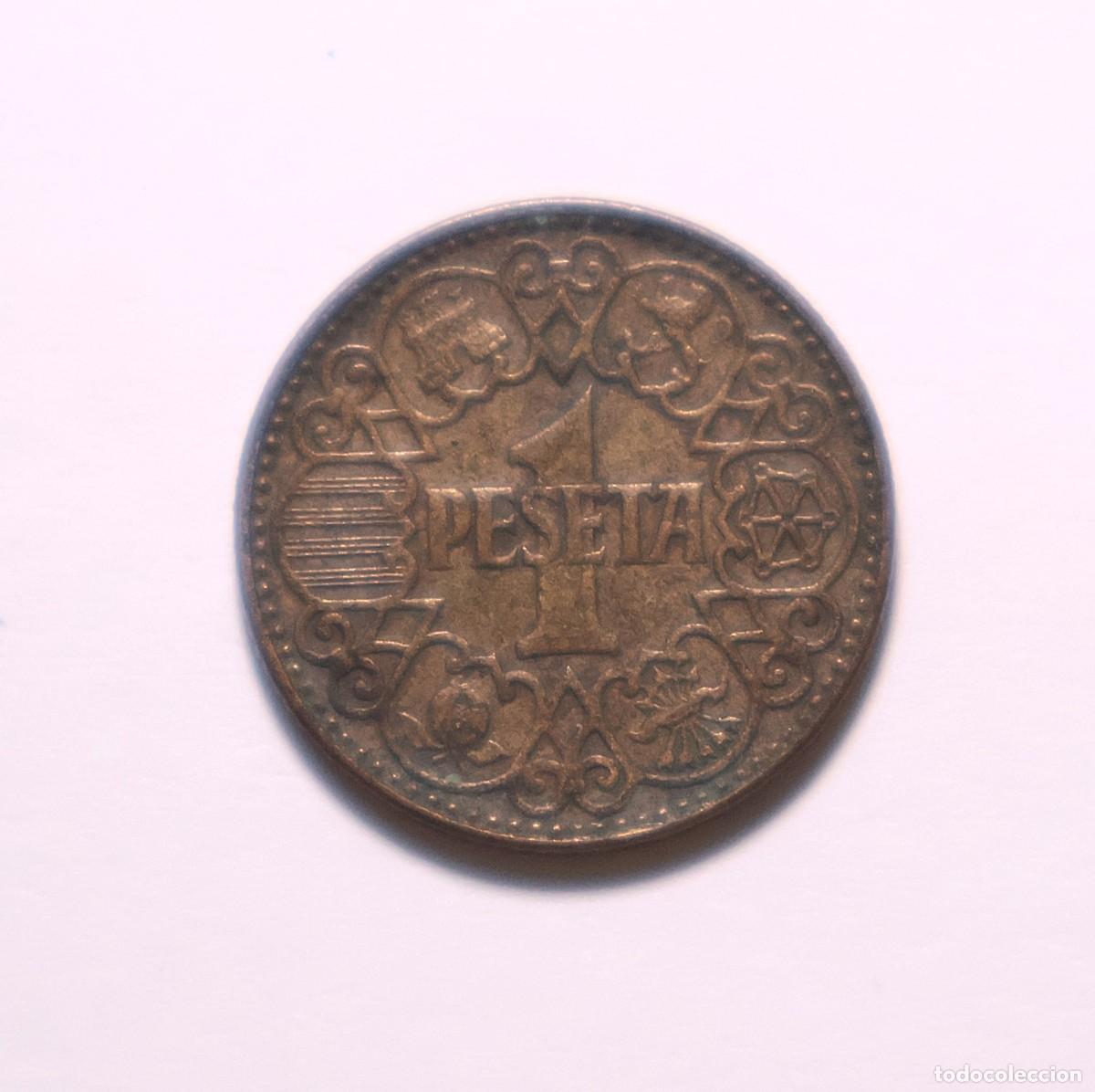 Moedas Franco: MONEDA DE UNA PESETA FRANCO 1944 (FOTO)