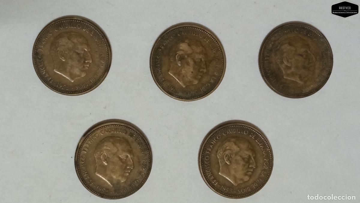 Monete Franco: Monedas - Francisco Franco 2,50 pesetas Estrella 56 - 5 unidades