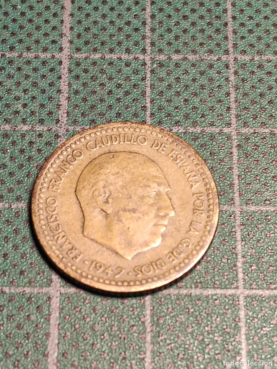 M&uuml;nzen unter Franco: ESTADO ESPA&Ntilde;OL: 1 PESETA 1947 ESTRELLAS 19-50