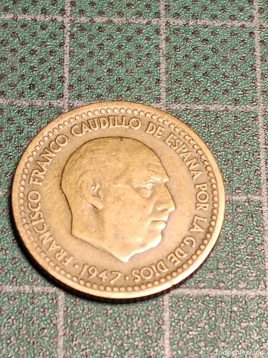 M&uuml;nzen unter Franco: ESTADO ESPA&Ntilde;OL: 1 PESETA 1947 ESTRELLAS 19-51