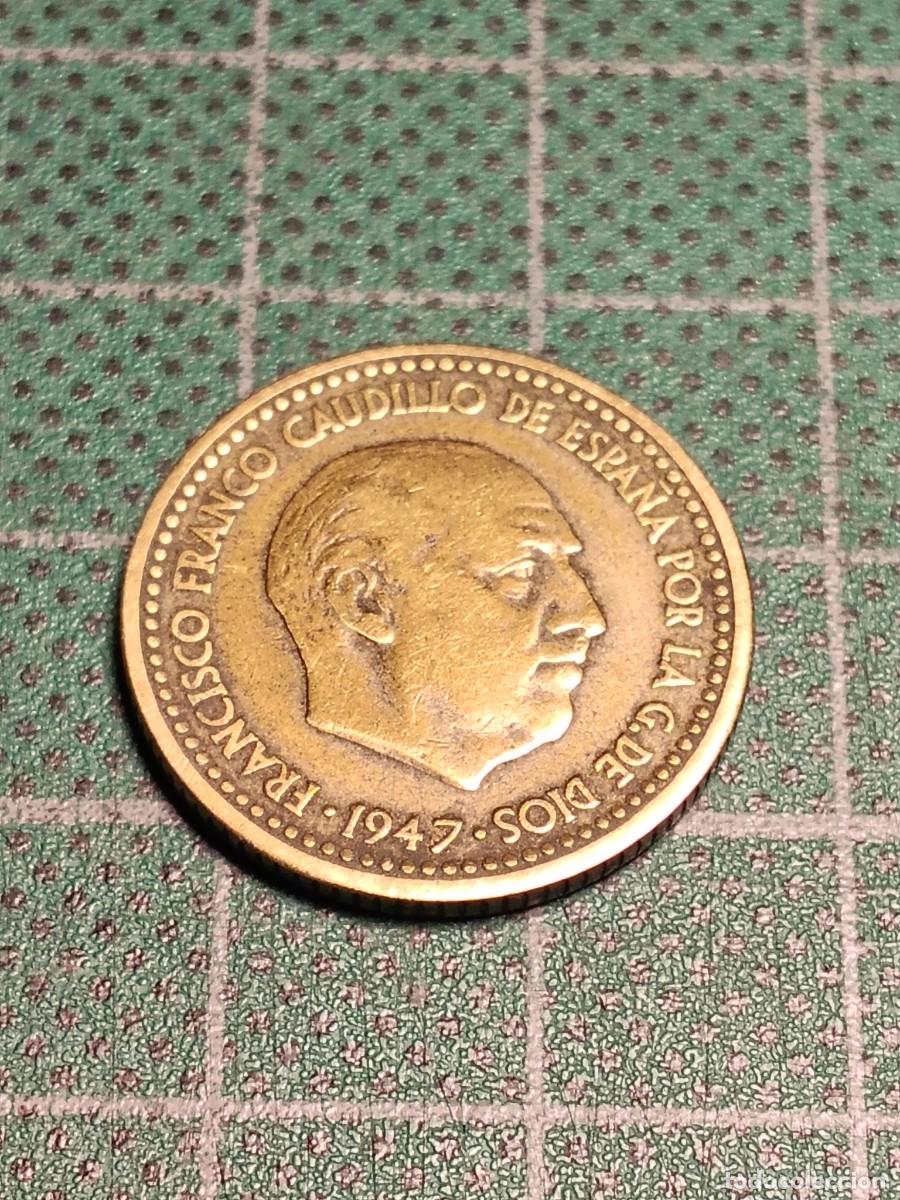 M&uuml;nzen unter Franco: ESTADO ESPA&Ntilde;OL: 1 PESETA 1947 ESTRELLAS 19-52