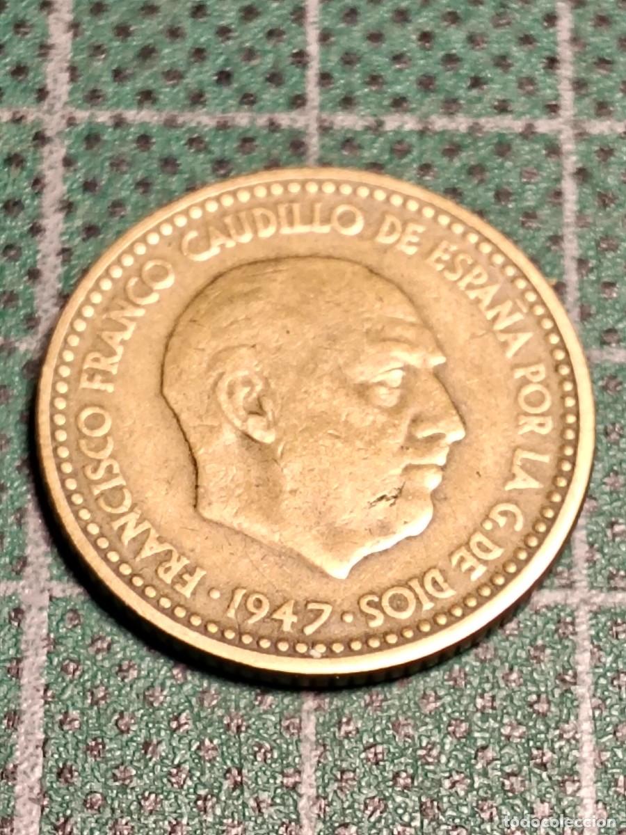 M&uuml;nzen unter Franco: ESTADO ESPA&Ntilde;OL: 1 PESETA 1947 ESTRELLAS 19-53