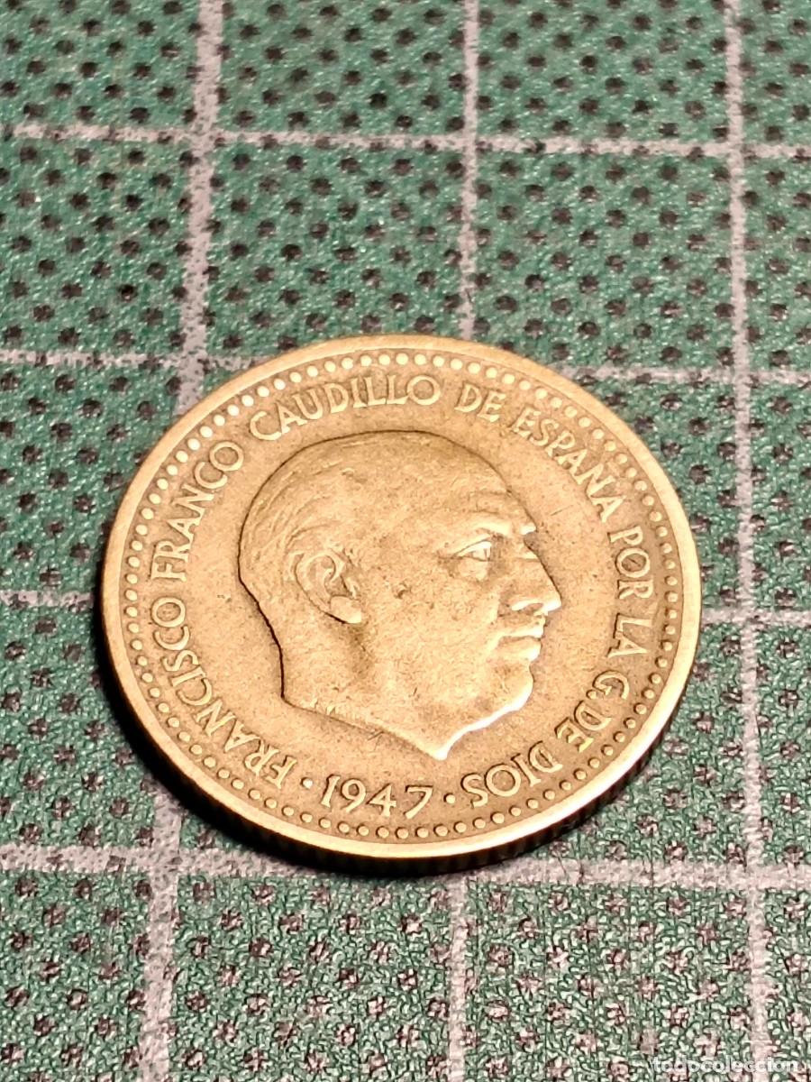 M&uuml;nzen unter Franco: ESTADO ESPA&Ntilde;OL: 1 PESETA 1947 ESTRELLAS 19-54