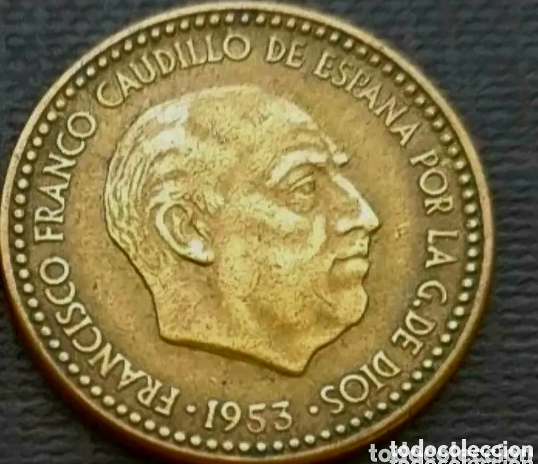 M&uuml;nzen unter Franco: ESCASA MONEDA DE FRANCO 1953*54 EN EBC