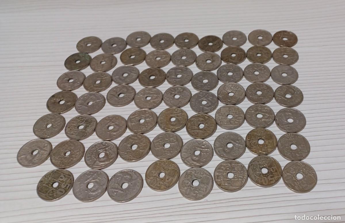 Monedas Franco: lote de monedas de 50 centimos del agujero