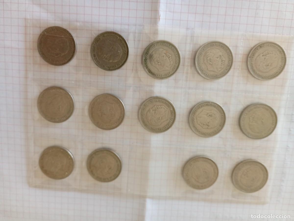 M&uuml;nzen unter Franco: COLECCION 14 MONEDAS CIRCULANTES DE 25 PTS. DE 1957
