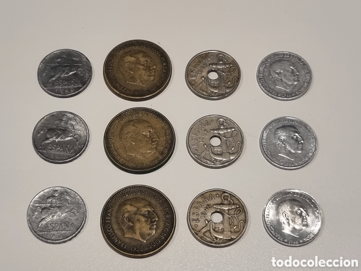Monedas Franco: Lote de 12 monedas Franco. 1941-1966. Algunas S/C