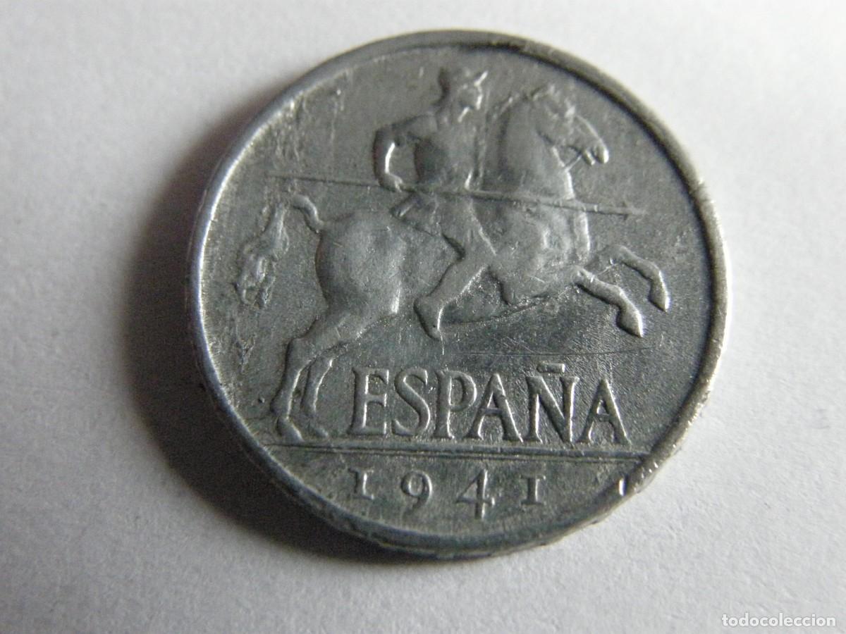 Monedas Franco: Espa&ntilde;a &ndash; 5 C&eacute;ntimos 1941, Franco - &rdquo;Jinete Ib&eacute;rico&rdquo; - Aluminio-Cobre