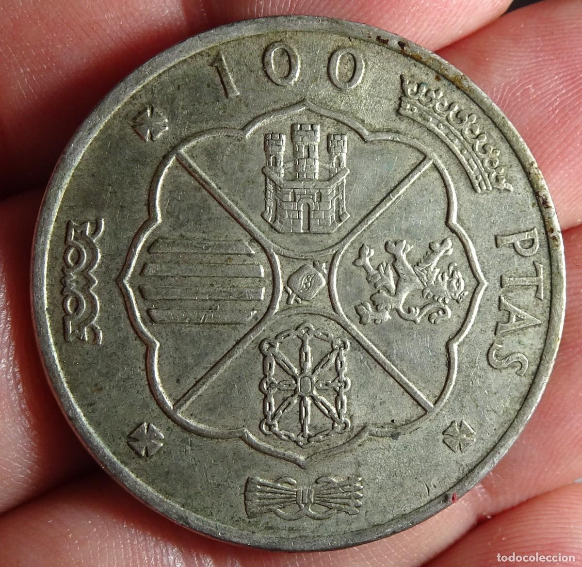 M&uuml;nzen unter Franco: ANTIGUA MONEDA 100 PESETAS 1966, PLATA ,VER FOTOS