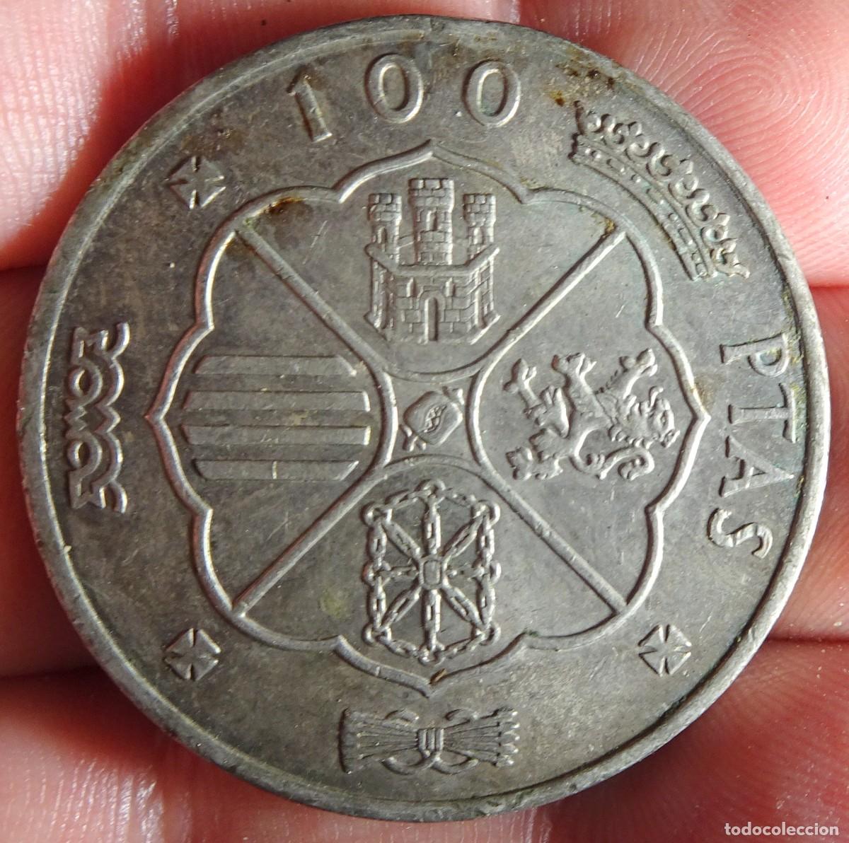 M&uuml;nzen unter Franco: ANTIGUA MONEDA 100 PESETAS 1966, PLATA ,VER FOTOS