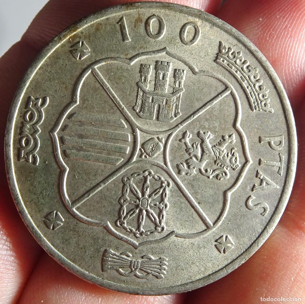 M&uuml;nzen unter Franco: ANTIGUA MONEDA 100 PESETAS 1966, PLATA ,VER FOTOS