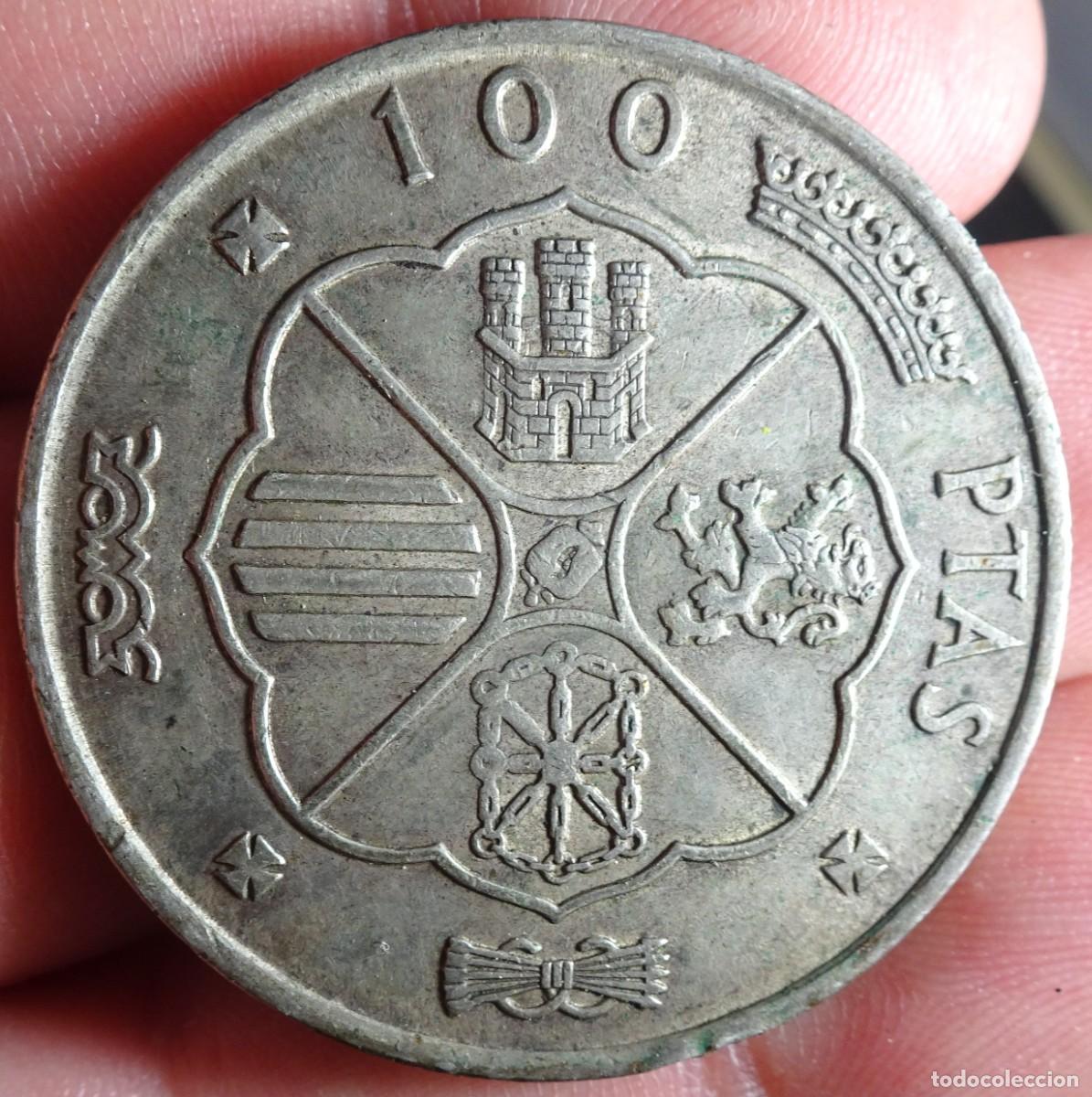 M&uuml;nzen unter Franco: ANTIGUA MONEDA 100 PESETAS 1966, PLATA ,VER FOTOS