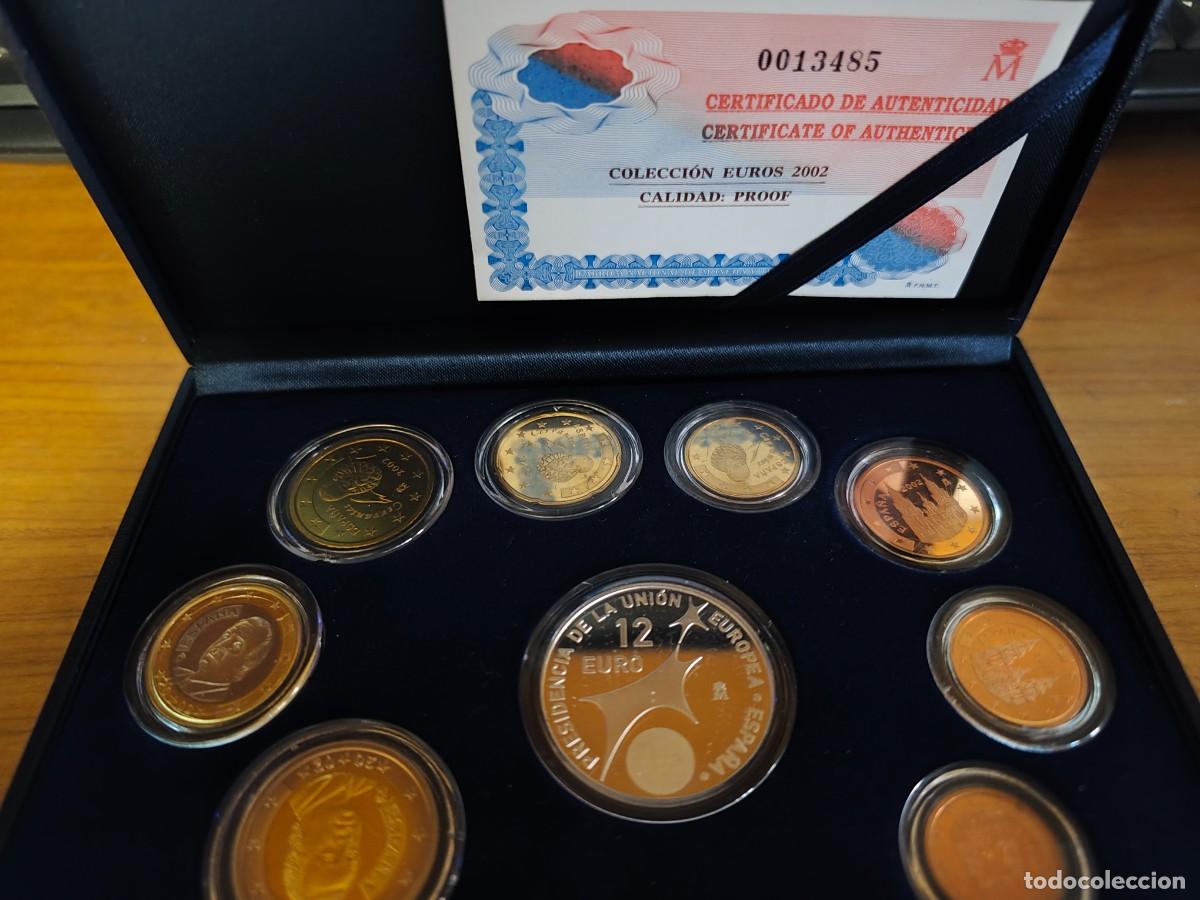 Monedas Franco: ESTUCHE FNMT EUROS ESPA&Ntilde;A 2002 PROOF CON MONEDA PLATA DE 12 EUROS CON CERTIFICADO