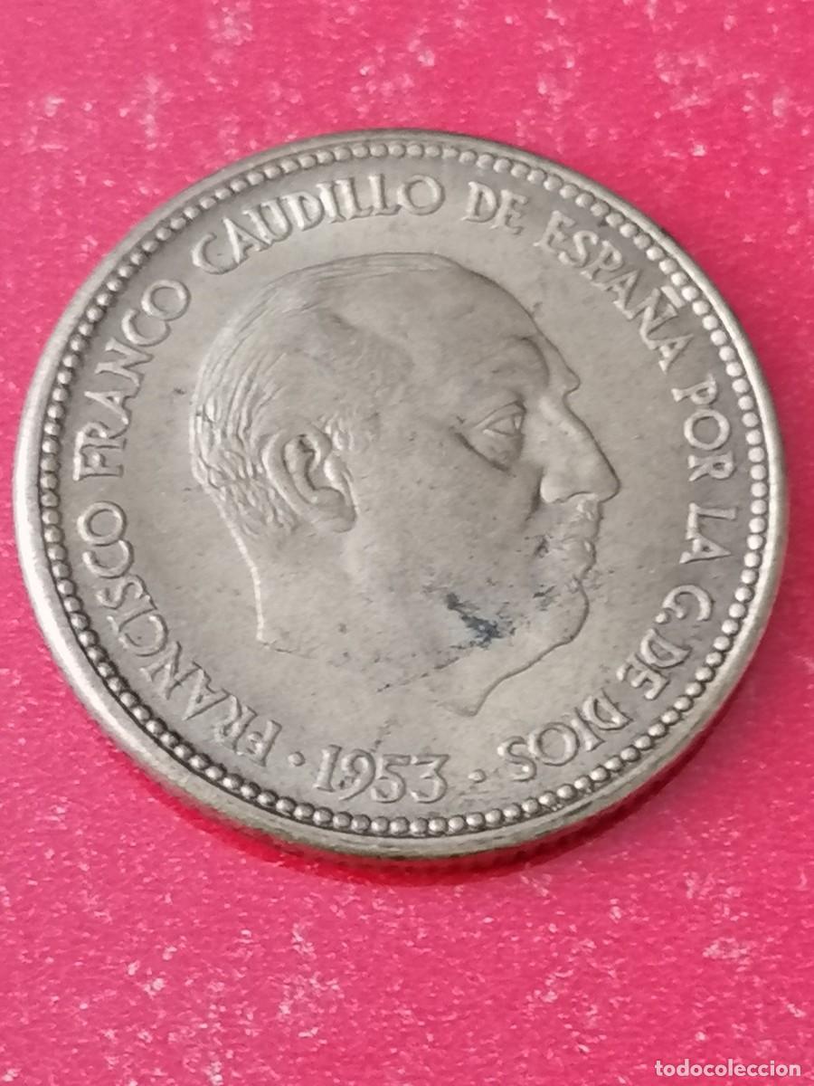 Monedas Franco: Moneda 2,50 pesetas , Espa&ntilde;a, 1953, estrella 54, sin circular-