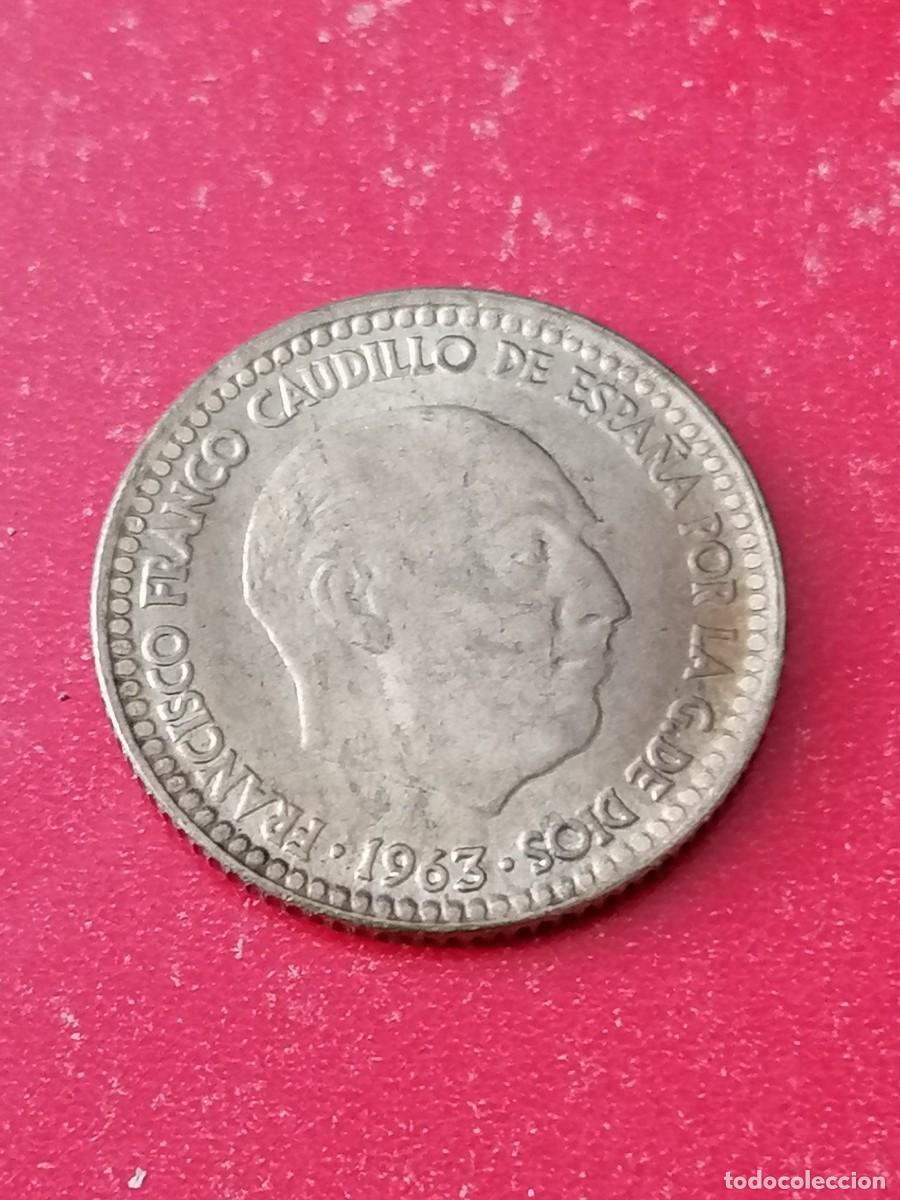 Monedas Franco: Moneda 1 peseta , Espa&ntilde;a, 1963, estrella 65, sin circular-