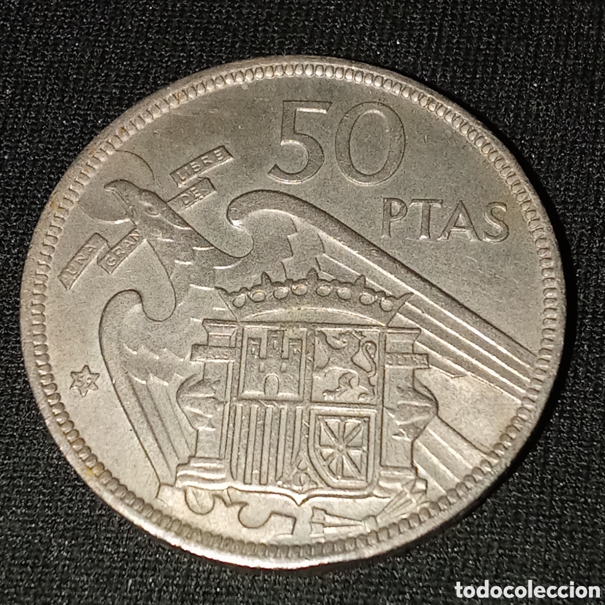 Monedas Franco: Espa&ntilde;a 50 pesetas A&ntilde;o 1957 estrella 59