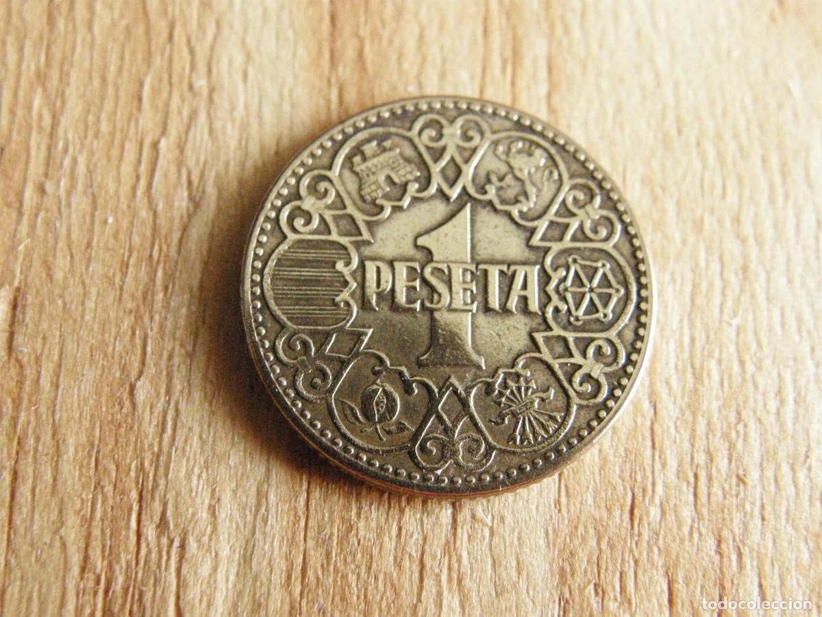 Monedas Franco: 1 Peseta 1944 Espa&ntilde;a Moneda - Escudo Franco Yugo Flechas