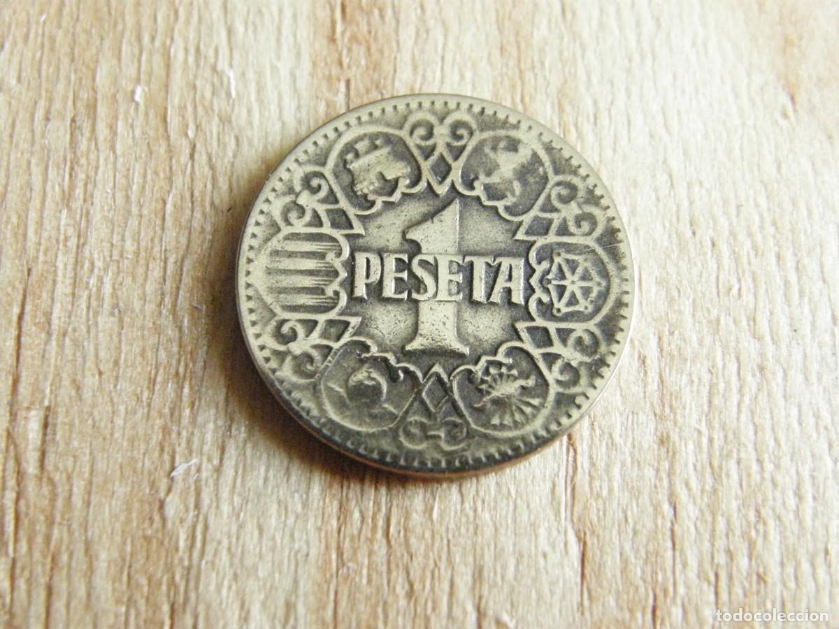 Monedas Franco: 1 Peseta Espa&ntilde;a 1944 - Aluminio-Bronce - KM767 - Franco - Yugo Flechas
