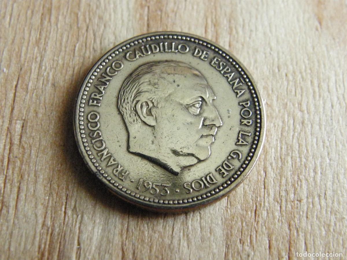 Monedas Franco: 2.50 Pesetas 1953 - Franco - Aluminio-Bronce - KM785 - Estrellas 1954 - Caudillo