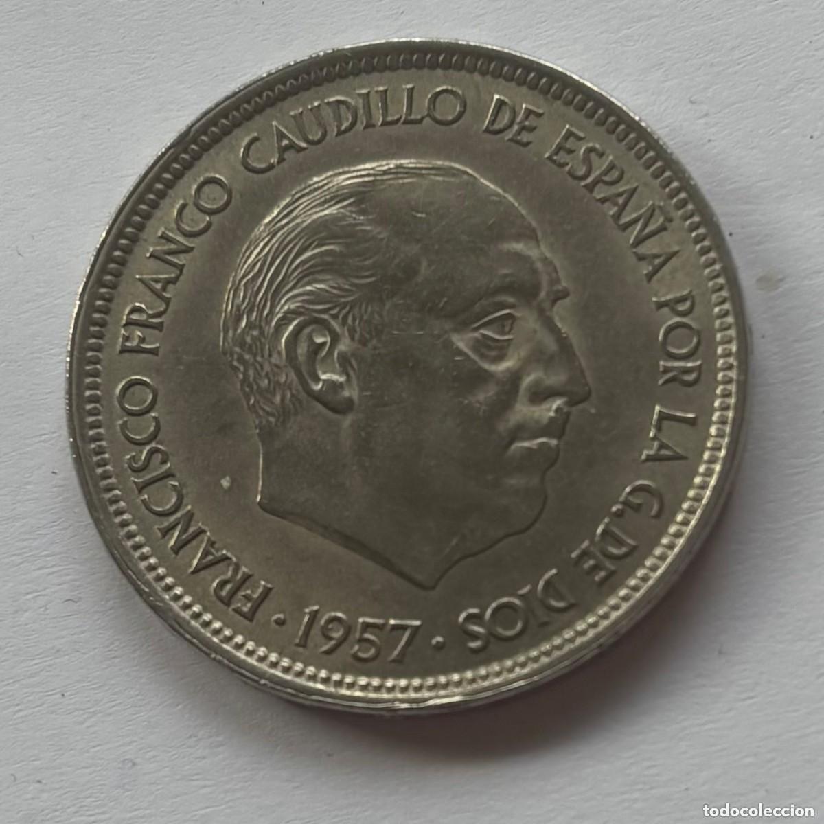 M&uuml;nzen unter Franco: MONEDA DE 50 PESETAS FRANCO 1957 ESTRELLA 58 (BONITA)