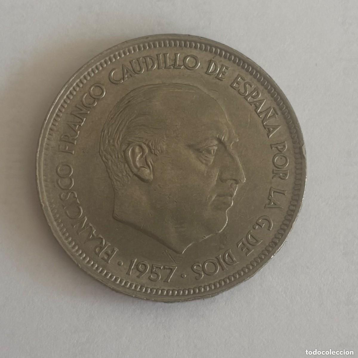 M&uuml;nzen unter Franco: MONEDA DE 50 PESETAS FRANCO 1957 ESTRELLA 59 (BONITA)