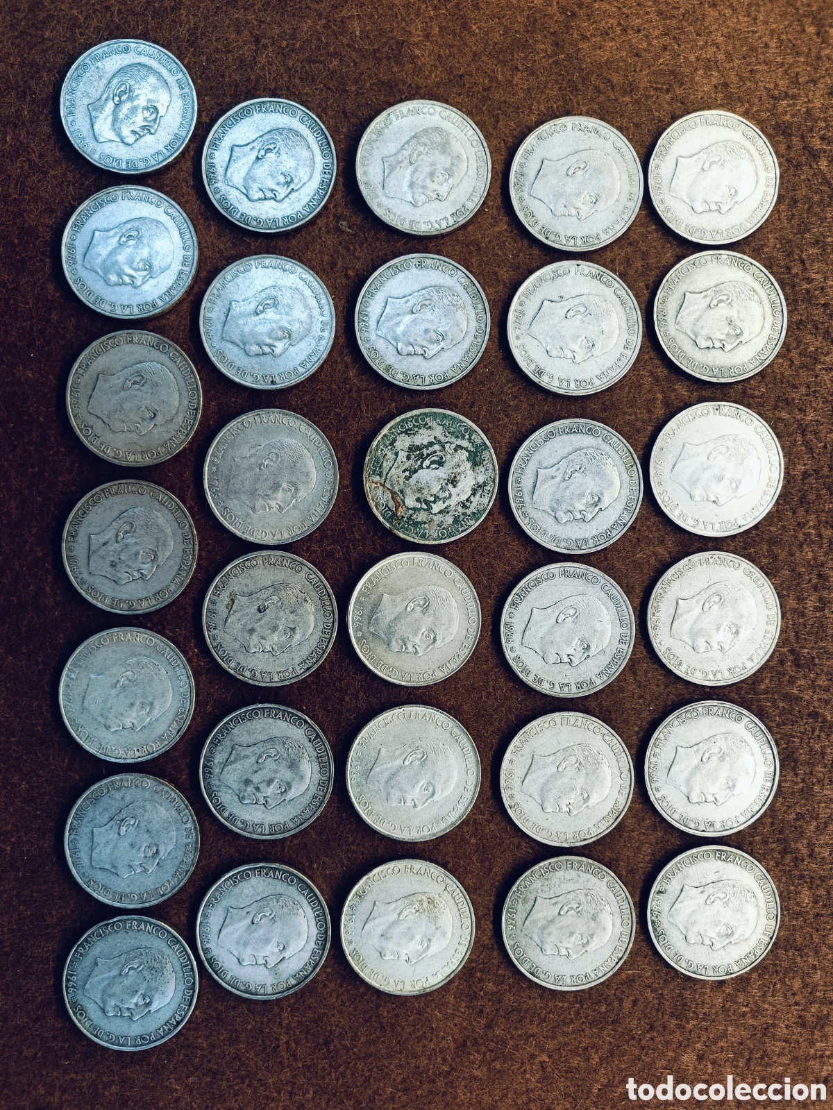 Monedas Franco: GRAN LOTE DE 31 MONEDAS DE PLATA 100 PESETAS . FRANCO