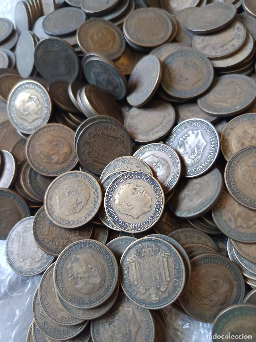 M&uuml;nzen unter Franco: Lote 400 monedas de 2,50 pesetas 1953